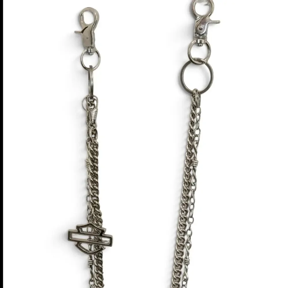 HARLEY DAVIDSON Strands Barbed Wire & Willie G Skull Wallet Pants Chain